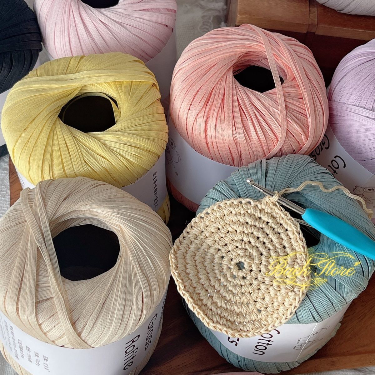 Crochet Bag Raffia - 102 M/rotolo di Filato di Rafia