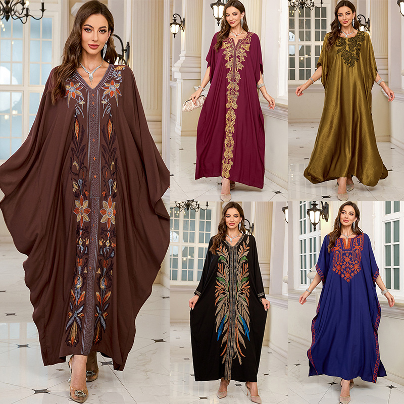 Cover Up Kaftan - Caftani Lunghi Ricamati da Donna, Taglie