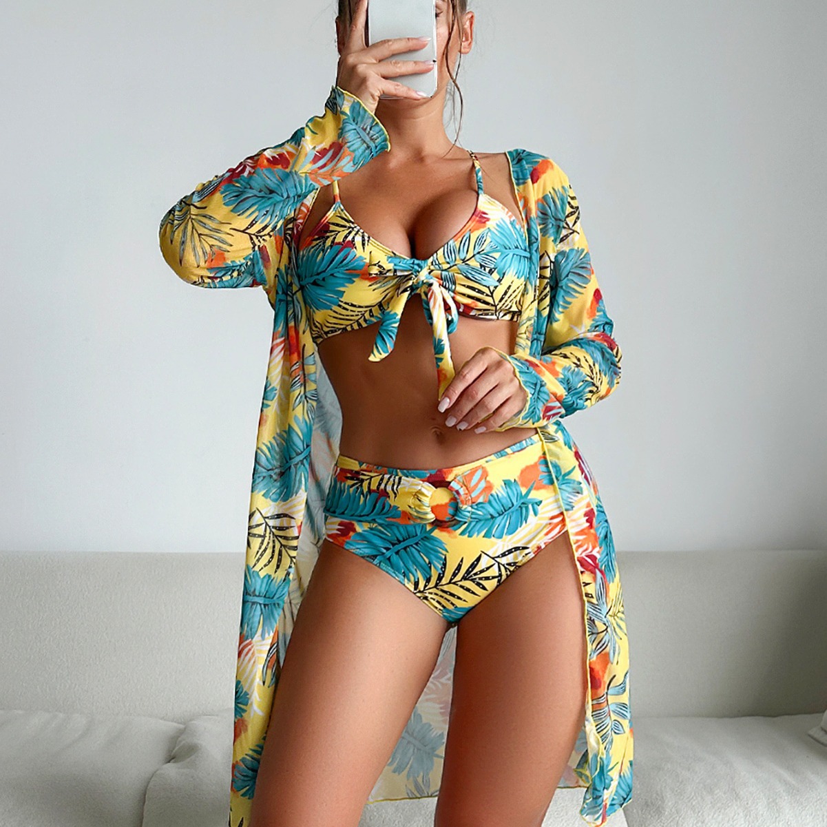 Costume da bagno floreale a 3  - Kimono Sheer Floral recensione e prezzo