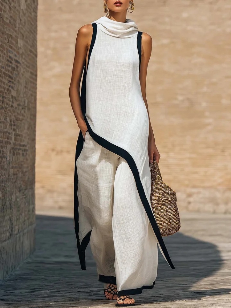 Completo da donna in lino a co - Linen Pant Wide recensione e prezzo